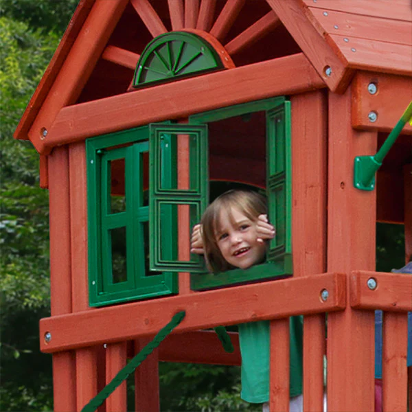 Double Down Wooden Swing Set - Image 3