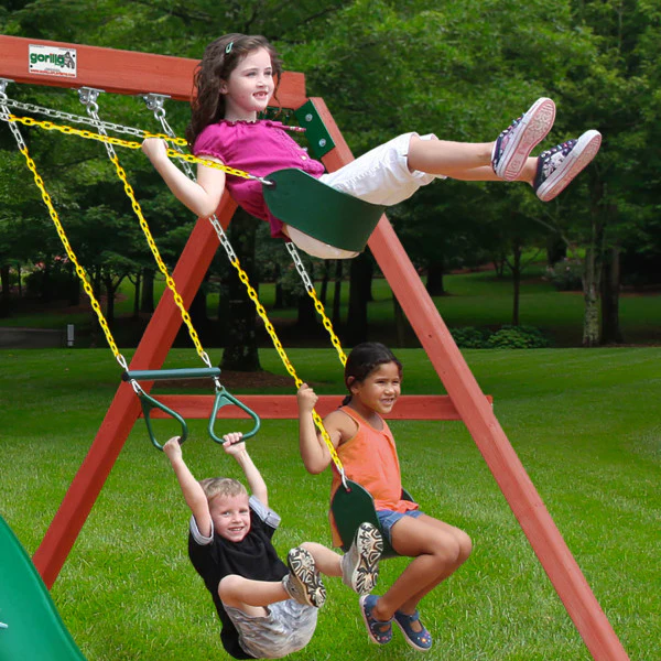 Double Down Wooden Swing Set - Image 4