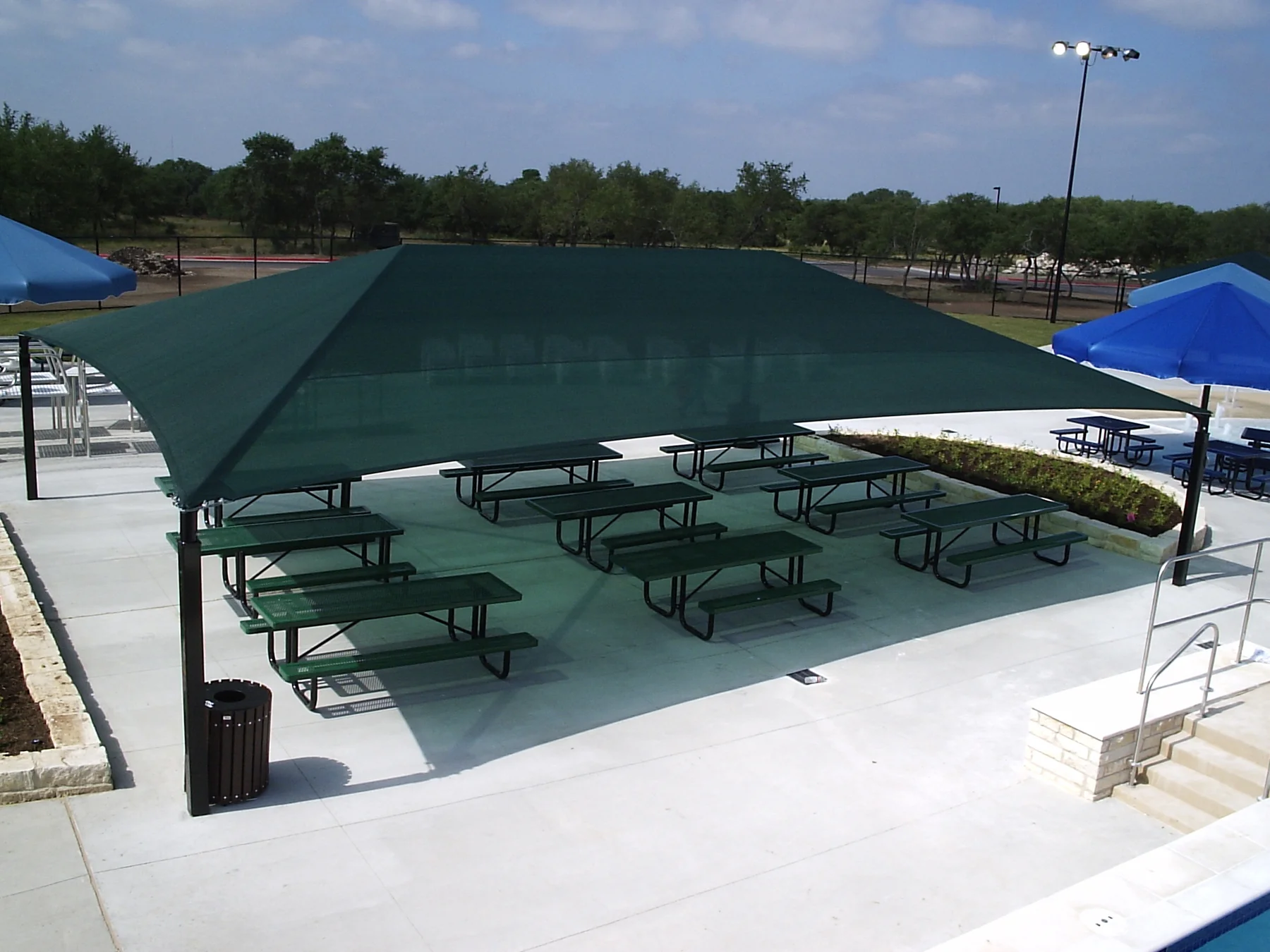 Hip Roof Shade Structure with 4 Posts and 12 Foot Entry - Image 20