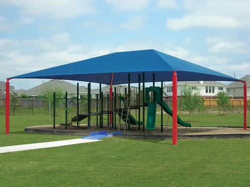 Hip Roof Shade Structure with 4 Posts and 10 Foot Entry - Image 4